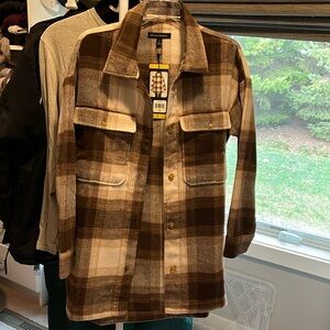 Banana Republic Plaid Shacket Brand new tags on Size Small